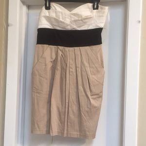 Tube top tri-tone dress